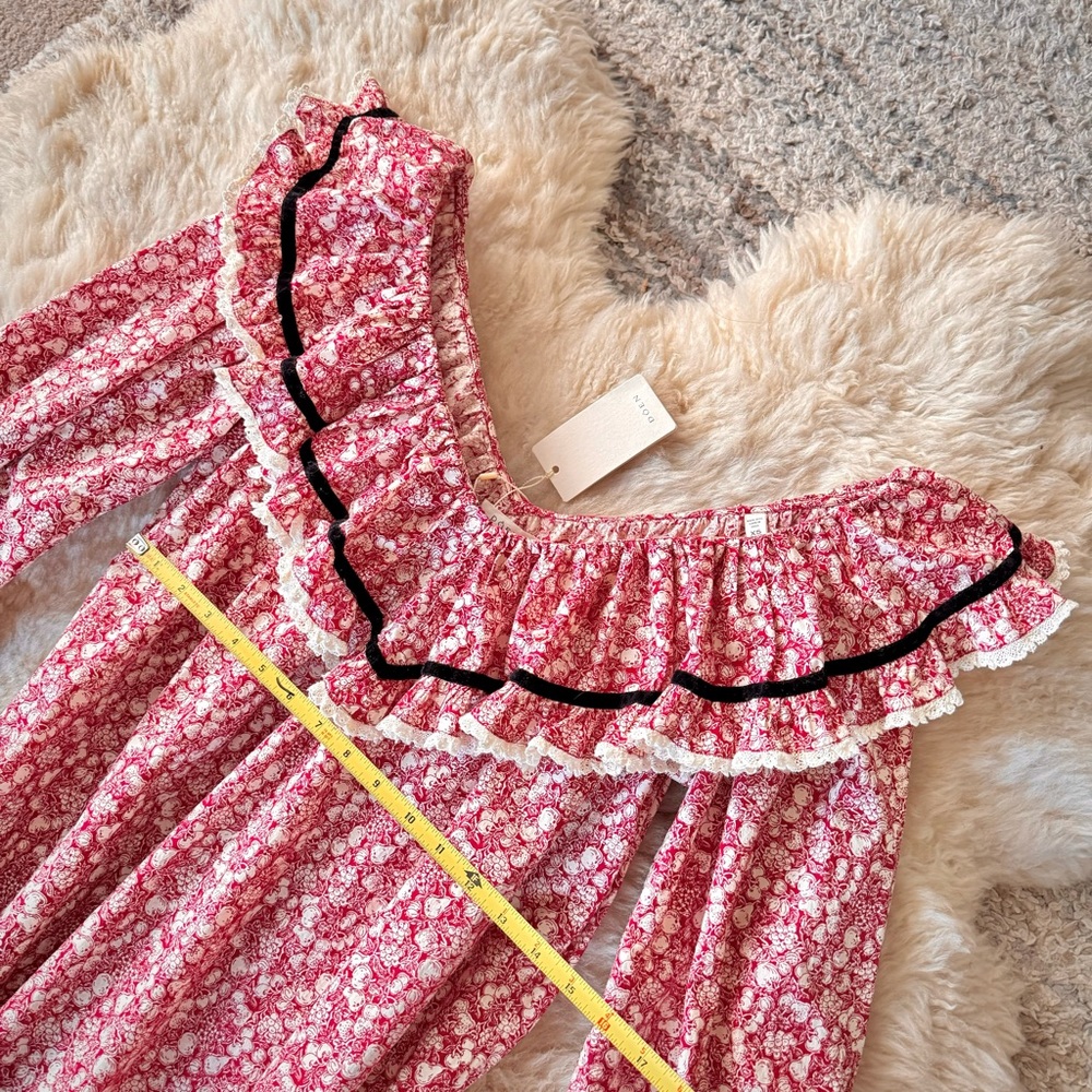 💋SOLD💋✨🍒DÔEN ‘Chaleur’ Nightgown Rouge Pomme Et Poire XS✨ - Picture 9 of 15